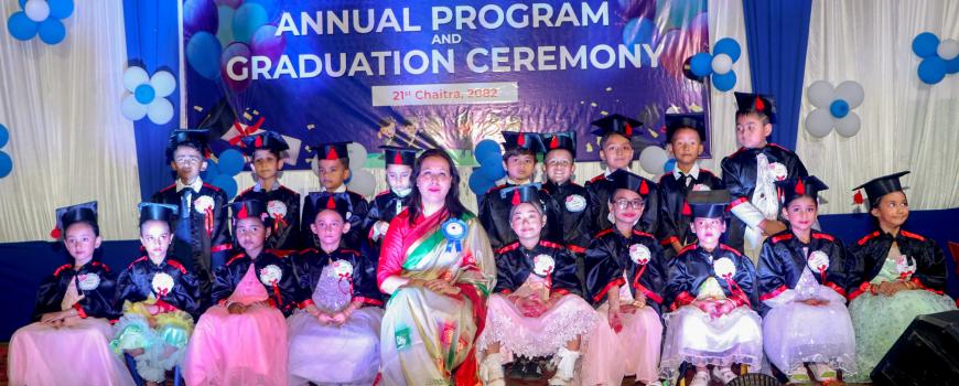 Blossom Montessori School ले आफ्नो वार्षिक कार्यक्रम तथा दीक्षान्त समारोह भव्य रूपमा मनायो 